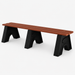 Frog Furnishings Sport Tennis Court Benches - 6 foot brown