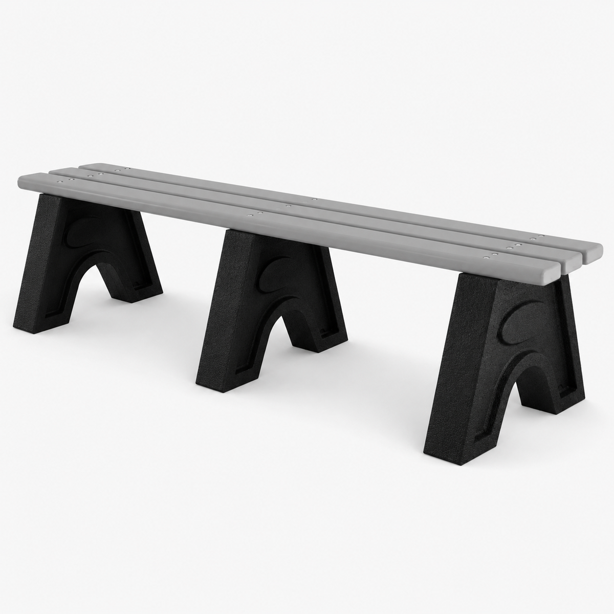 Frog Furnishings Sport Tennis Court Benches - 6 foot grey