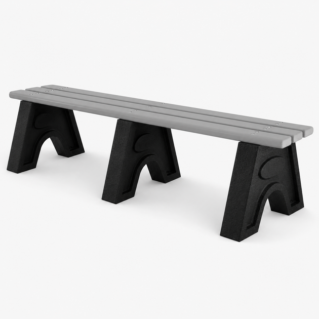 Frog Furnishings Sport Tennis Court Benches - 6 foot grey
