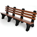 Frog Furnishings Comfort Park Avenue Tennis Court Benches - 8 Foot Brown