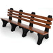 Frog Furnishings Comfort Park Avenue Tennis Court Benches - 8 Foot Brown