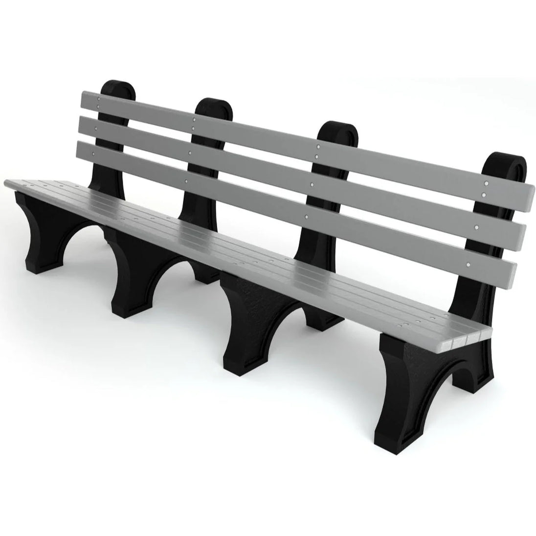 Frog Furnishings Comfort Park Avenue Tennis Court Benches - 8 Foot  Gray