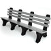 Frog Furnishings Comfort Park Avenue Tennis Court Benches - 8 Foot  Gray