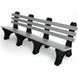 Frog Furnishings Comfort Park Avenue Tennis Court Benches - 8 Foot  Gray