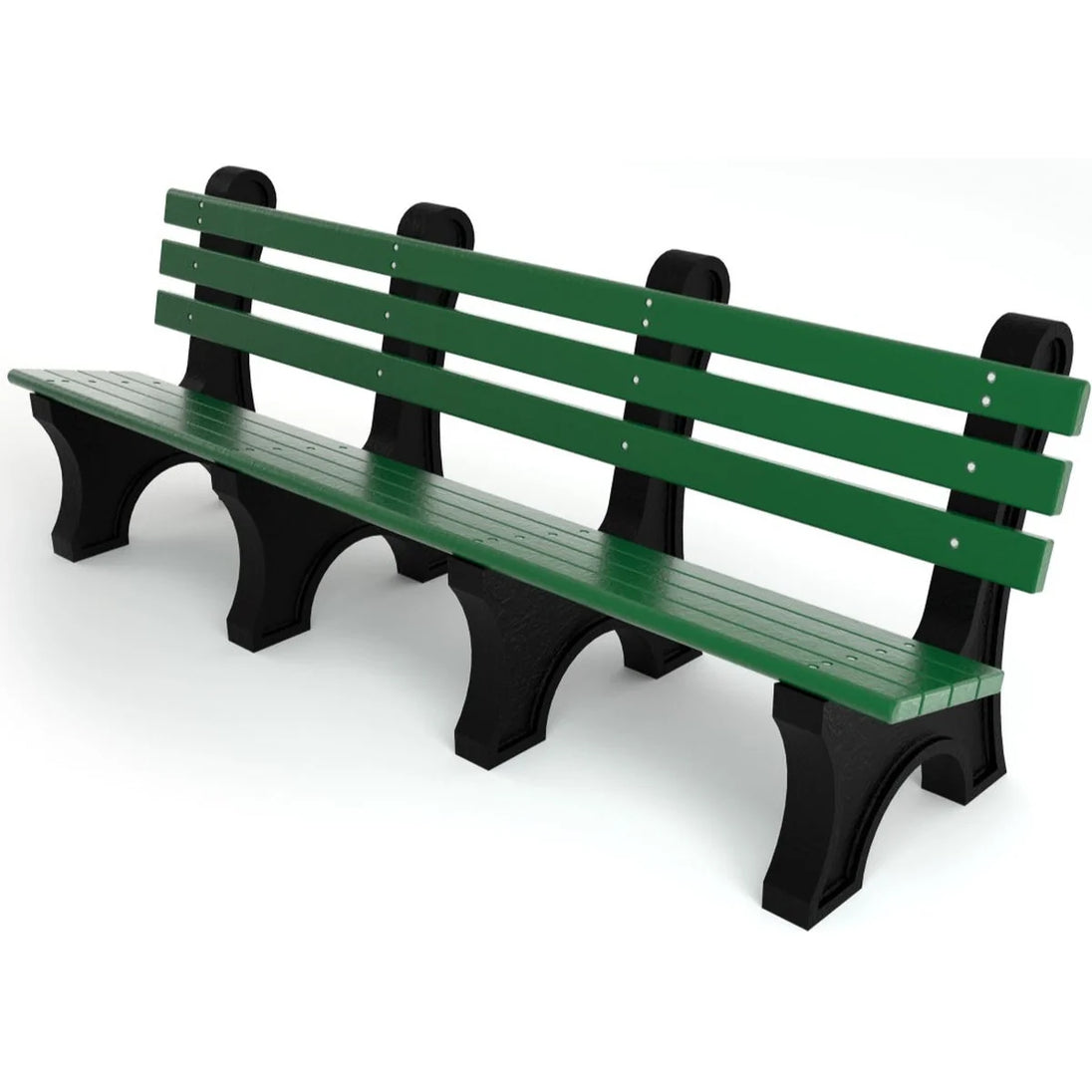 Frog Furnishings Comfort Park Avenue Tennis Court Benches - 8 Foot  Green