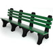 Frog Furnishings Comfort Park Avenue Tennis Court Benches - 8 Foot  Green