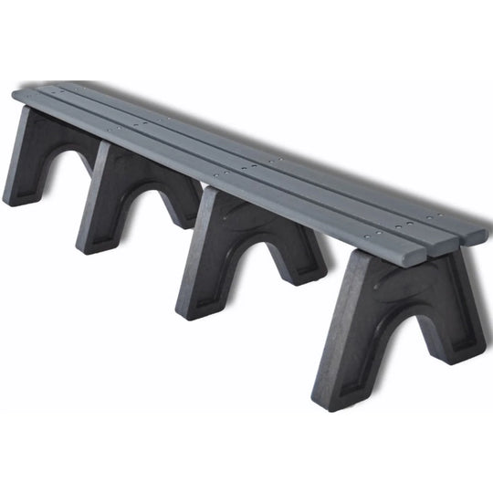 Frog Furnishings Sport Tennis Court Benches - 8 foot grey
