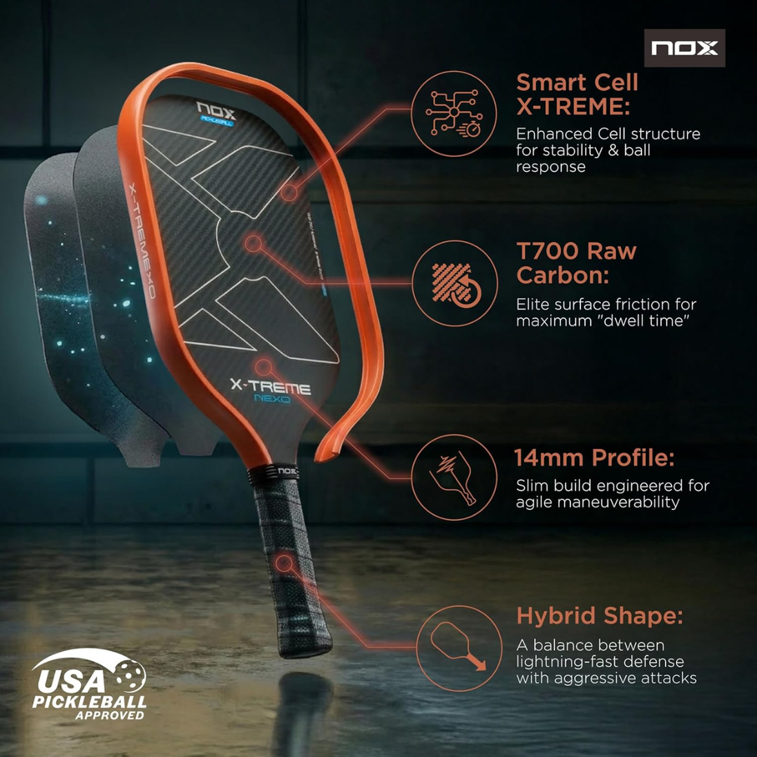 PPIXTRNE1426_Nox_X-Treme_Nexo_Pickleball_Paddle_14mm