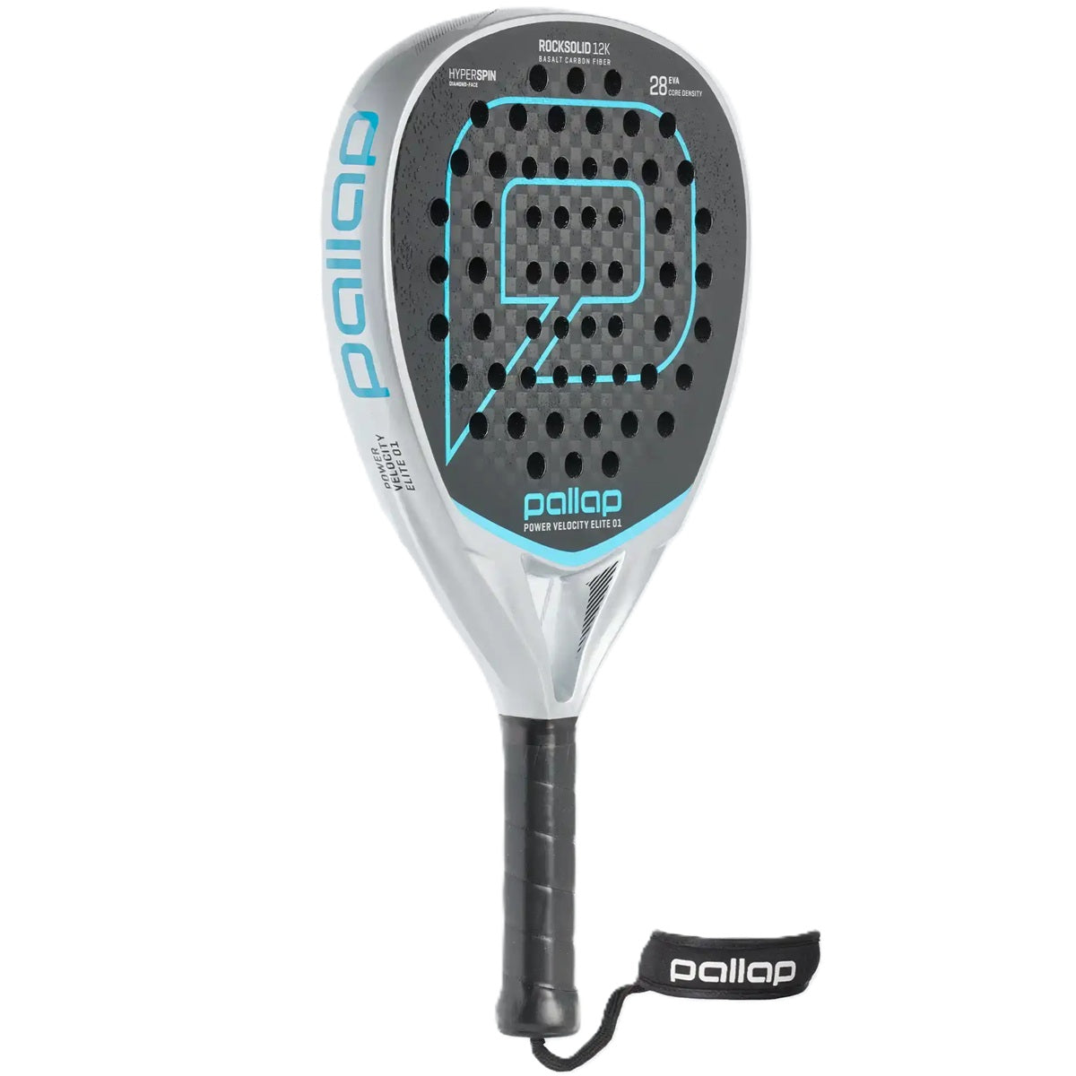 PR1E24SC Pallap Power Velocity Elite 01 Padel Racket (Silver/Carbon)