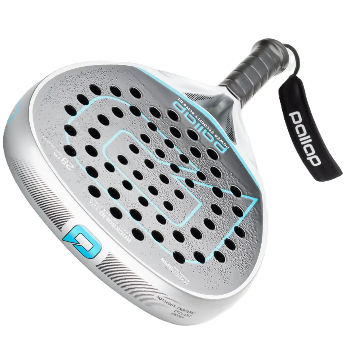 PR1E24SC Pallap Power Velocity Elite 01 Padel Racket (Silver/Carbon)