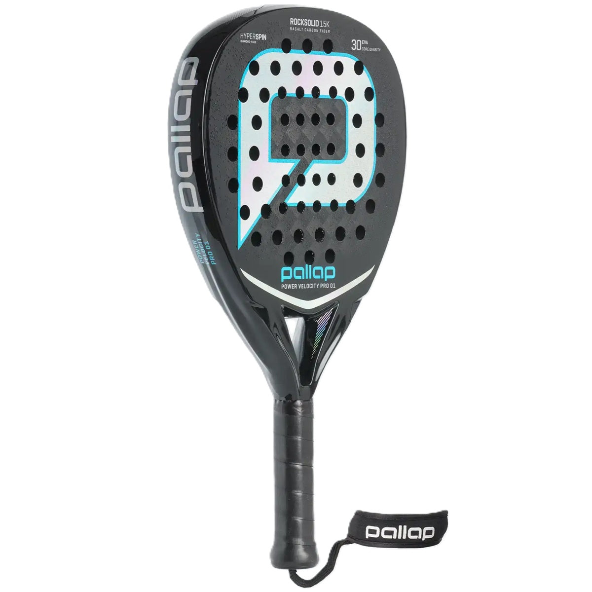 PR1P24BC Pallap Power Velocity Pro 01 Padel Racket (Black/Carbon)