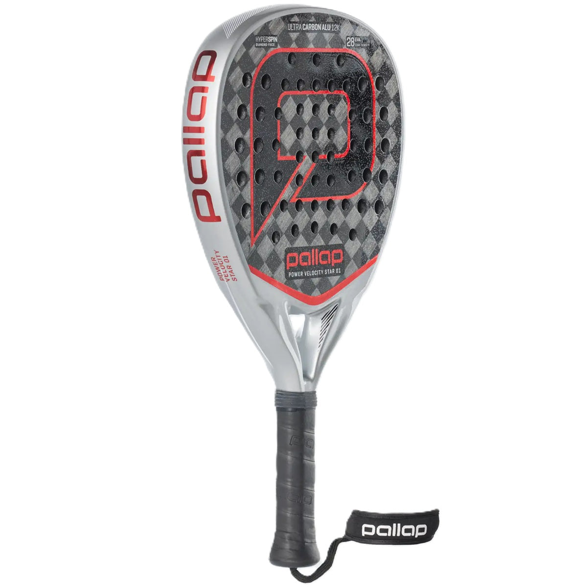 PR1S24SC Pallap Power Velocity Star 01 Padel Racket (Silver/Carbon)