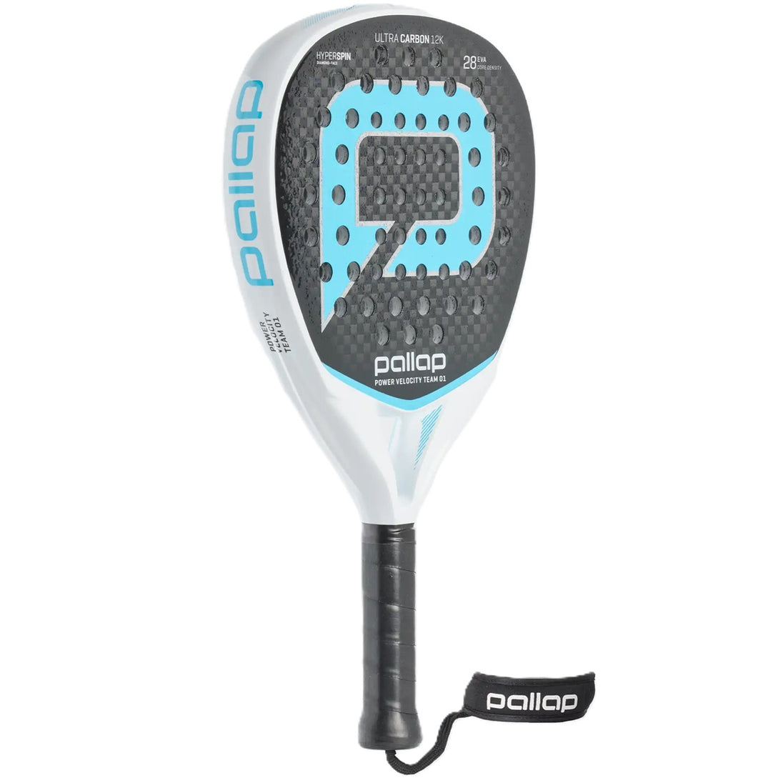 PR1T24WC Pallap Power Velocity Team 01 Padel Racket (White/Carbon)