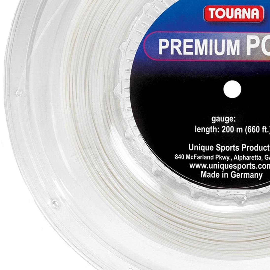 PS-200-18 Tourna Premium Poly 18g Tennis String (Reel)