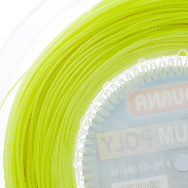 PS-OY-200-16 Tourna Premium Poly 16g Tennis String - Optic Yellow (Reel)