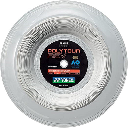 Yonex POLYTOUR  Rev 17g Tennis String (Reel) - White