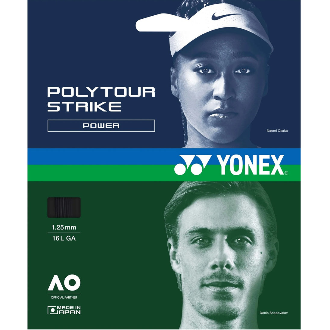 PTGST125 Yonex PolyTour Strike 125 Tennis String (Set)