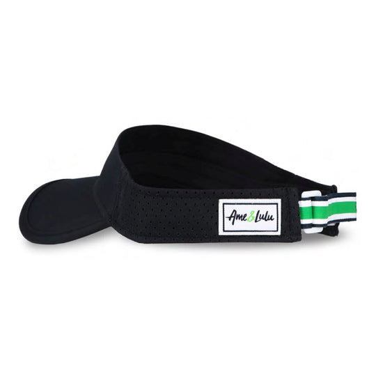 PV255 Ame & Lulu Performance Tennis Visor (Solid Navy/Green)