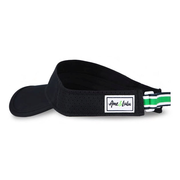 PV255 Ame & Lulu Performance Tennis Visor (Solid Navy/Green)