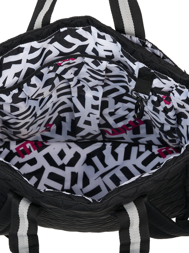 RB03-22.1 Maggie Mather Quilted Tennis Racquet Backpack (Black)