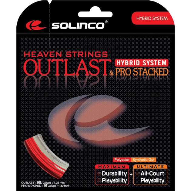 SHOPS-17 Solinco Hybrid Outlast 17g/Pro Stacked 16g Tennis String