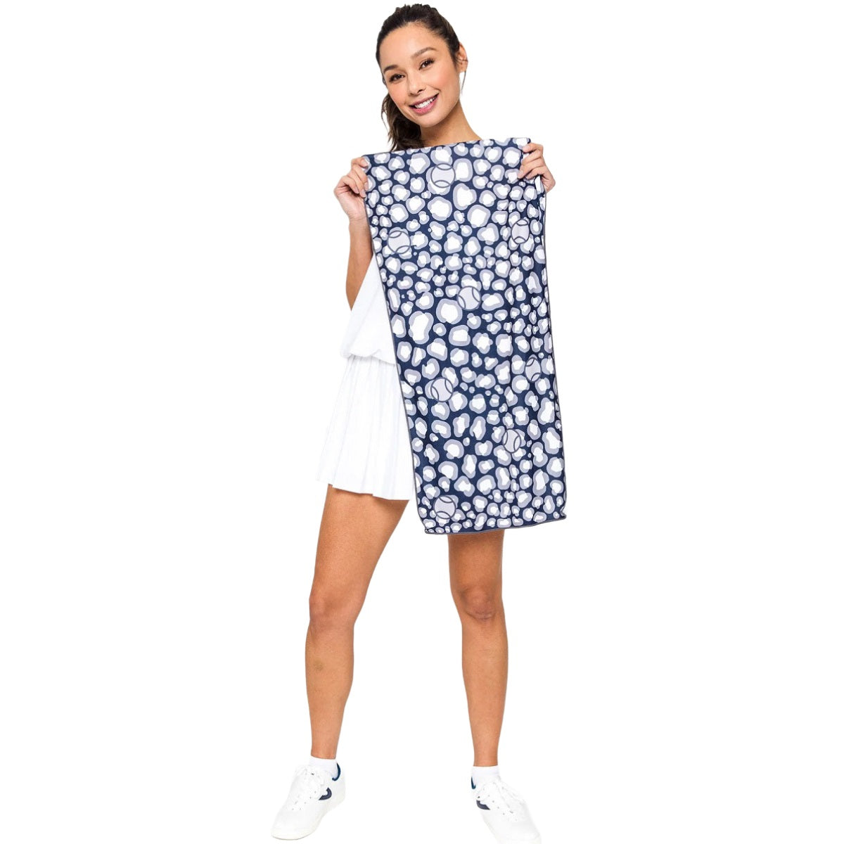 SPTWL196 Ame & Lulu Tennis Sport Towel (Navy Leopard)