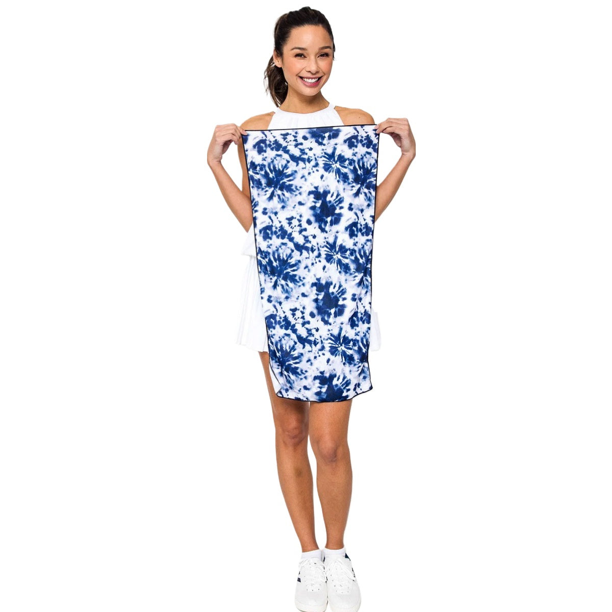 SPTWL198 Ame & Lulu Tennis Sport Towel (Navy Tie-Dye)