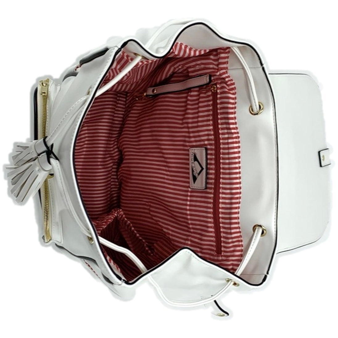 SRBPWHT NiceAces Women's SARA Handmade Vegan Tennis Backpack (White)