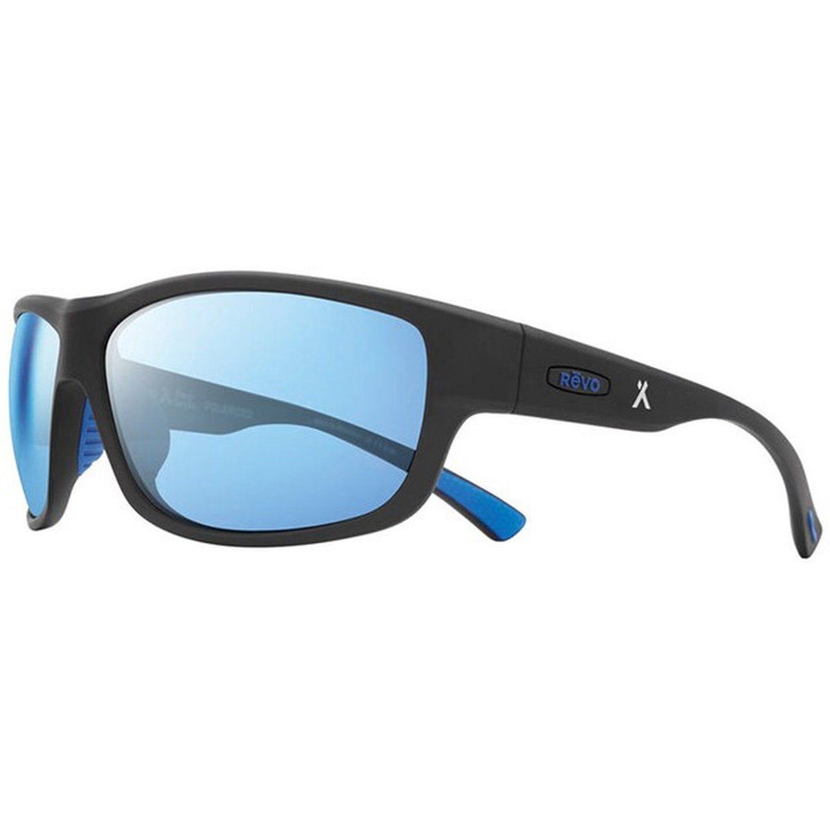 SRCA-BLK Revo Caper Sunglasses (Matte Black/Blue Water)