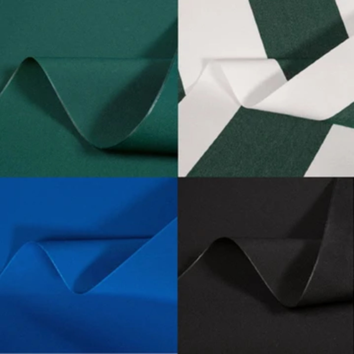 SunTrends  Replacement Canvas for Cabanas -Color Swatches - Forrest Green - Stiped - Pacific Blue - Black