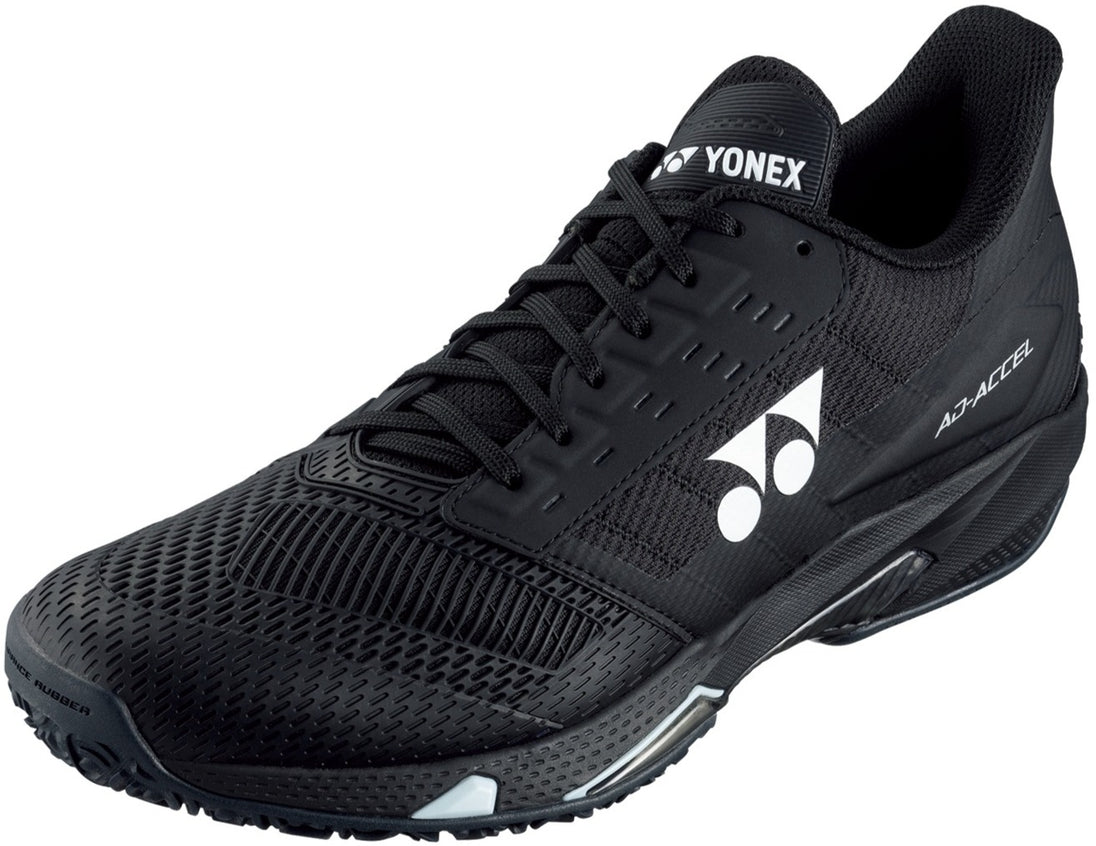 STAACCBK Yonex Men’s Power Cushion AD-ACCEL Clay Court Tennis Shoes (Black)