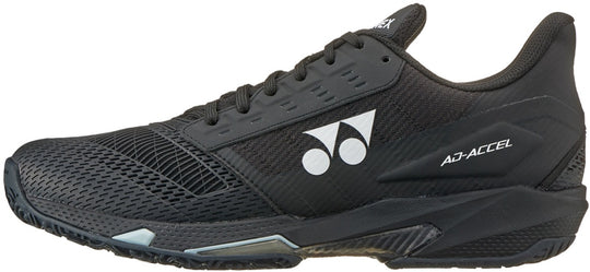 STAACCBK Yonex Men’s Power Cushion AD-ACCEL Clay Court Tennis Shoes (Black)