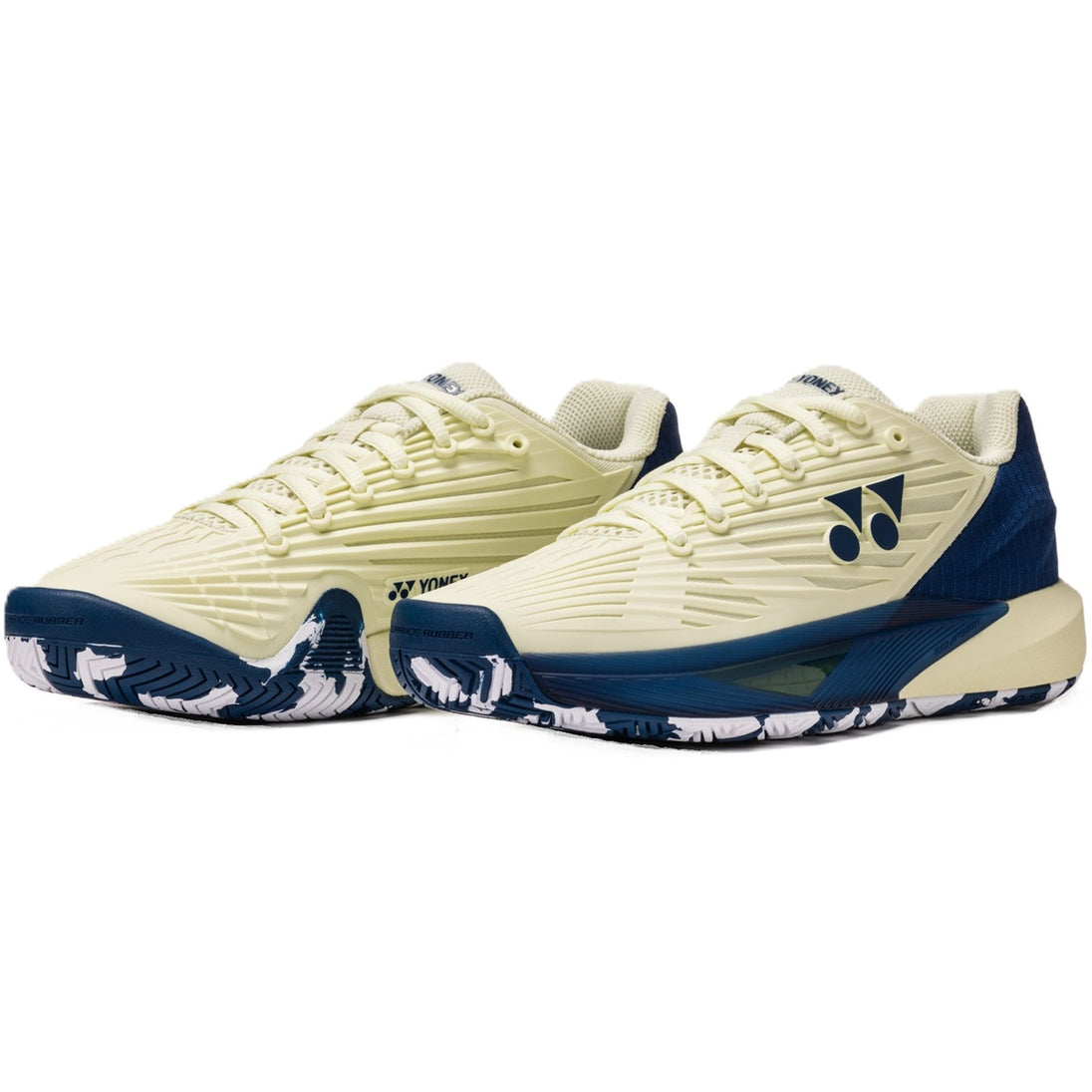 STE5LACHN Yonex Women's Power Cushion Eclipsion 5 Tennis Shoes (Champagne/Navy Blue)