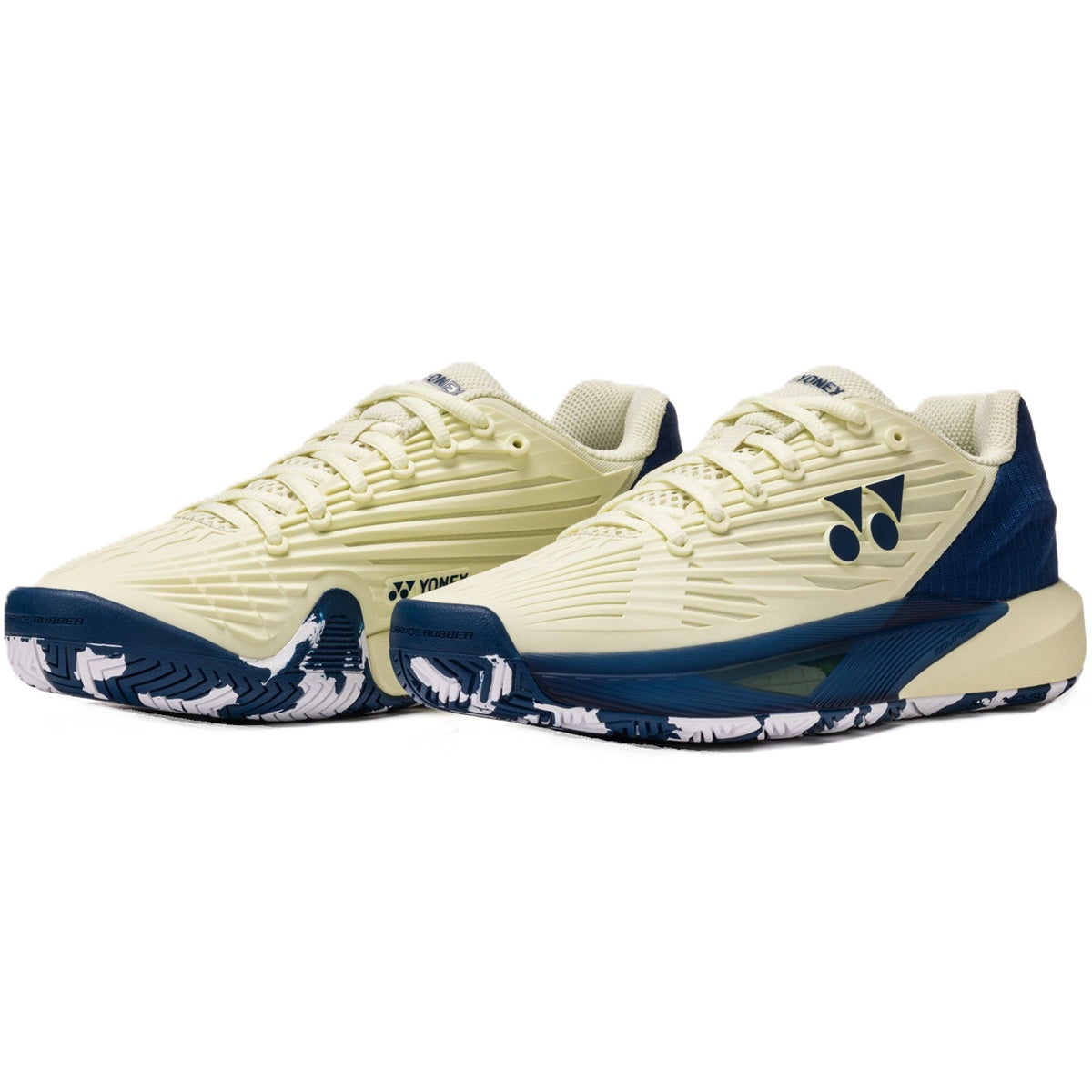 STE5LACHN Yonex Women's Power Cushion Eclipsion 5 Tennis Shoes (Champagne/Navy Blue)