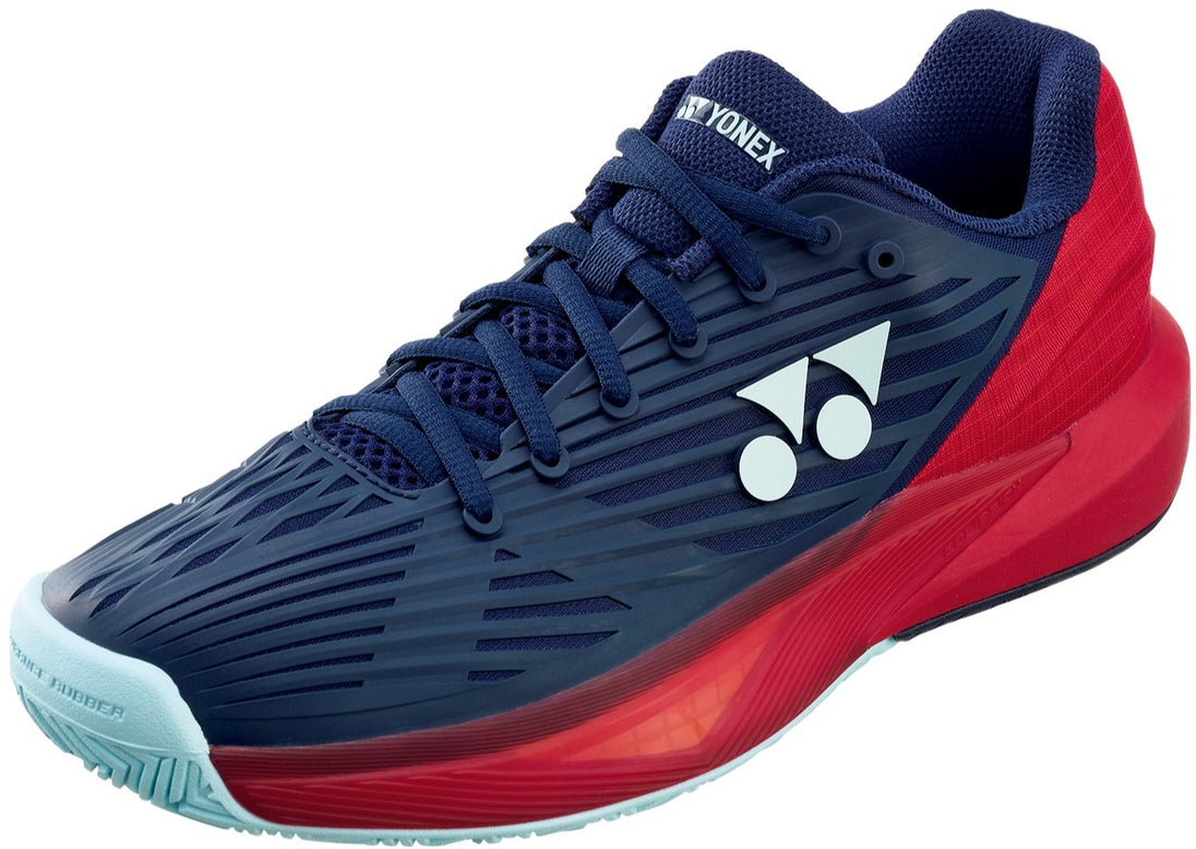 STE5NR Yonex Men's Power Cushion Eclipsion 5 Tennis Shoes (Navy/Red)