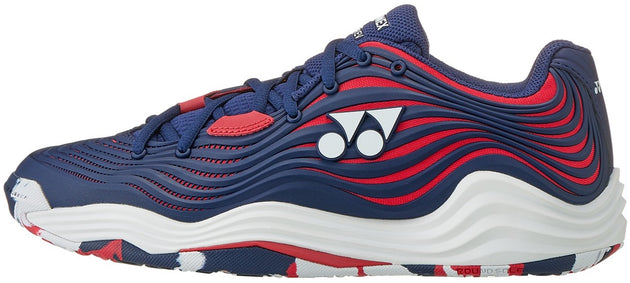 STFR5NR Yonex Men's Power Cushion Fusion Rev 5 Tennis Shoes (Navy/Red)