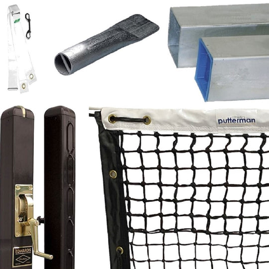 TCEP-LUX Luxury Tennis Court Equipment PackageLuxury Tennis Court Equipment Package - Black Posts
