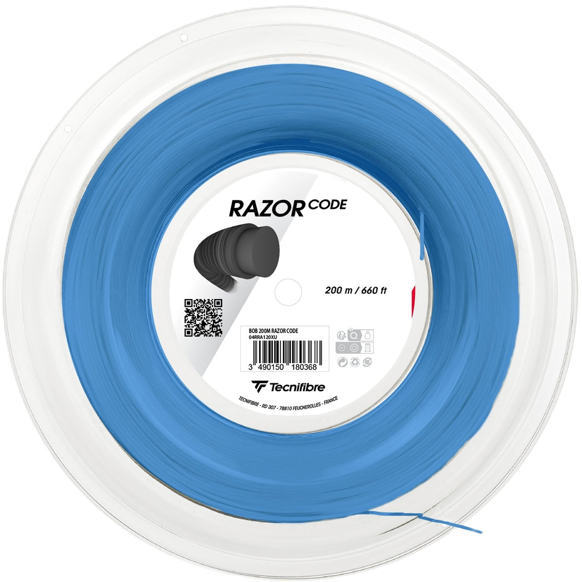 Tecnifibre Razor Code 16g Tennis String (Reel) - Blue