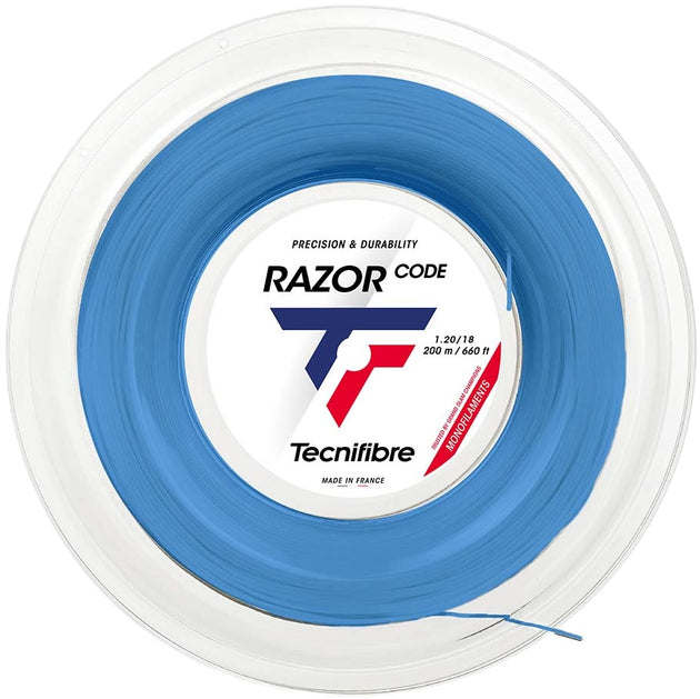 Tecnifibre Razor Code 17g Tennis String (Reel) - Blue