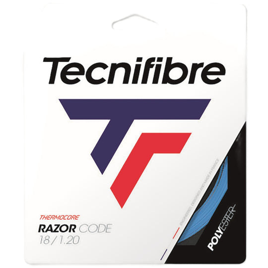 TFRCB-18 Tecnifibre Razor Code Blue 18g Tennis String (Set)