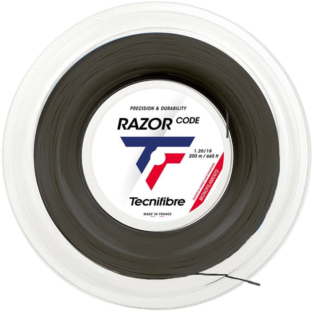Tecnifibre Razor Code 17g Tennis String (Reel) - Black