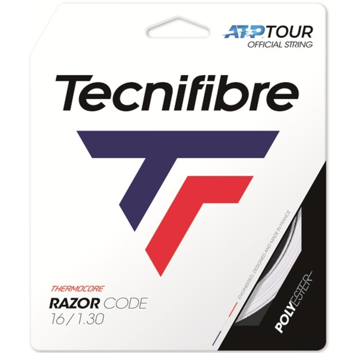 TFRCW-17 Tecnifibre Razor Code White 17g Tennis String (Set)