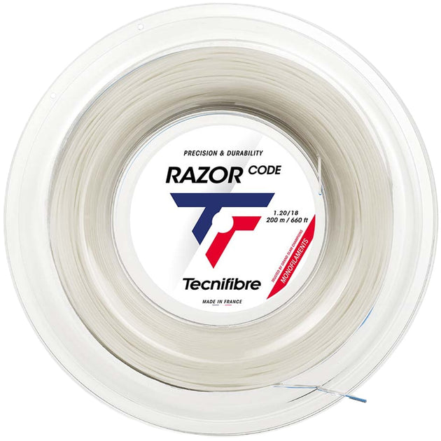 Tecnifibre Razor Code 17g Tennis String (Reel) - White