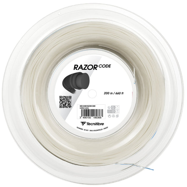 Tecnifibre Razor Code 17g Tennis String (Reel) - White