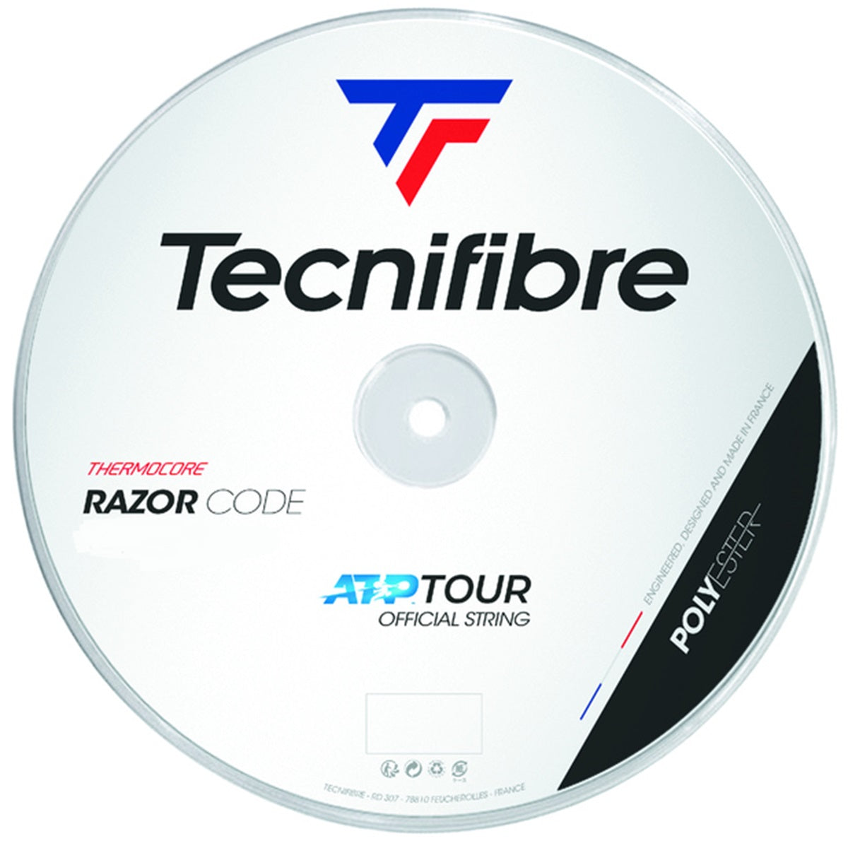 Tecnifibre Razor Code 18g Tennis String (Reel) - White