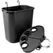 Black Waste Basket for Basic+ Tennis and Pickleball Court Maintenance Package 