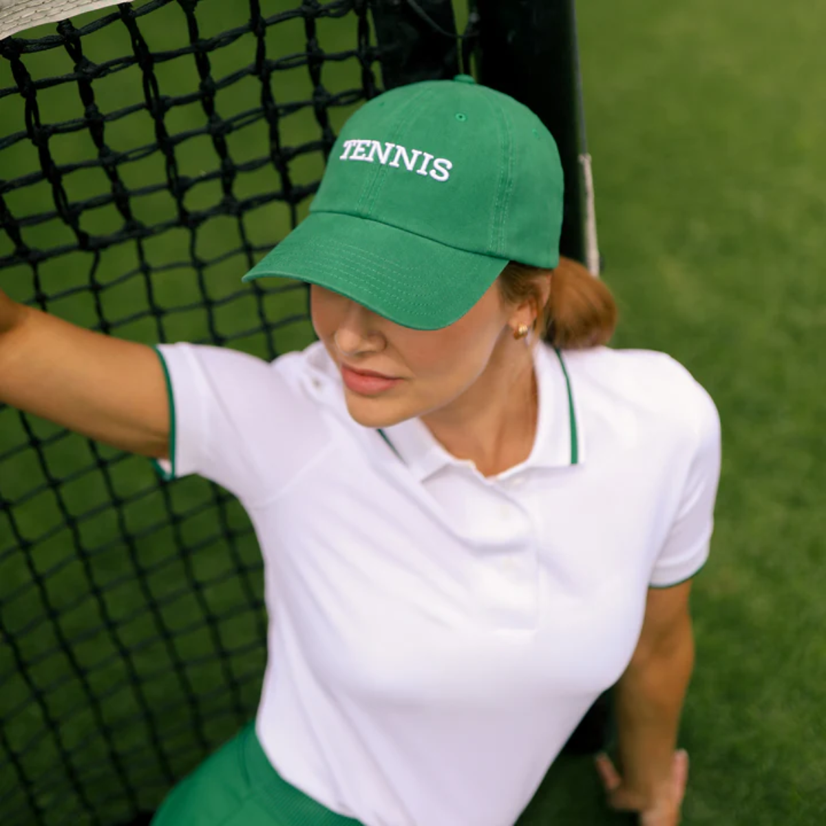 TPH312_Ame_Lulu_Womens_Triple_Play_Tennis_Hat_Green_White_Tennis