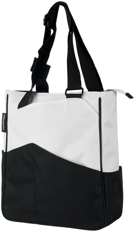 TT03-23.1 Maggie Mather Original Tennis Tote (Black/Sea Salt Block)