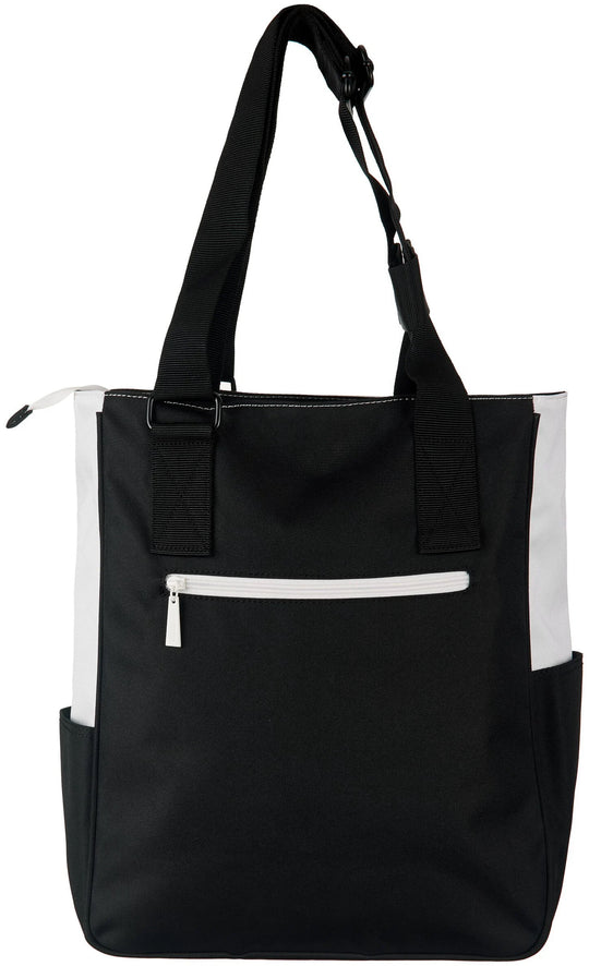 TT03-23.1 Maggie Mather Original Tennis Tote (Black/Sea Salt Block)