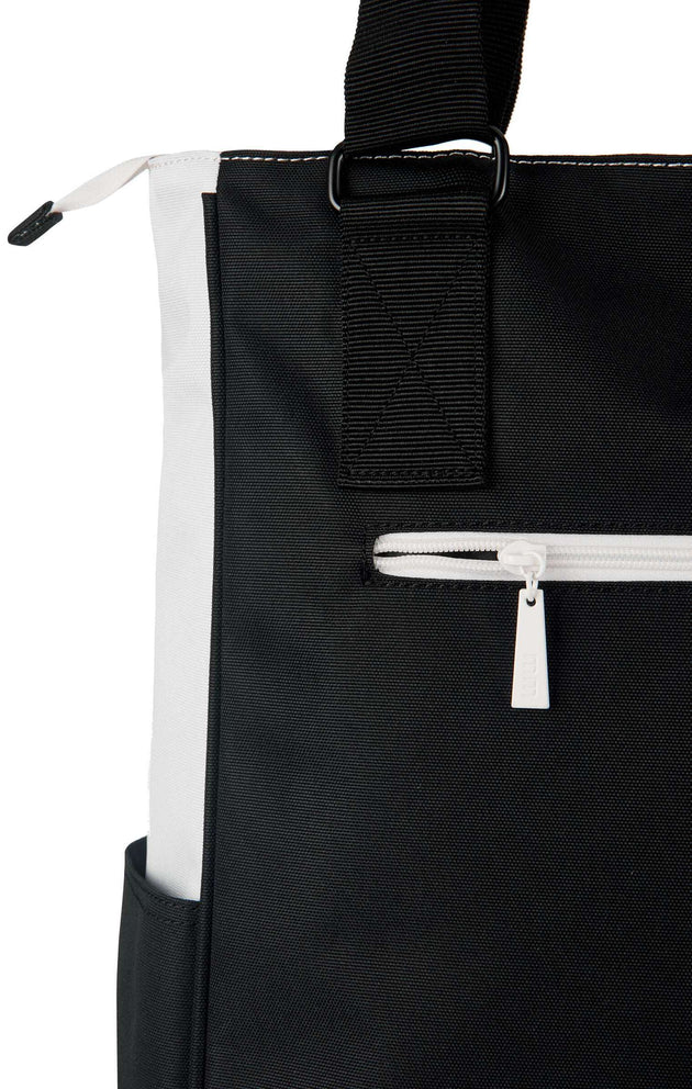 TT03-23.1 Maggie Mather Original Tennis Tote (Black/Sea Salt Block)